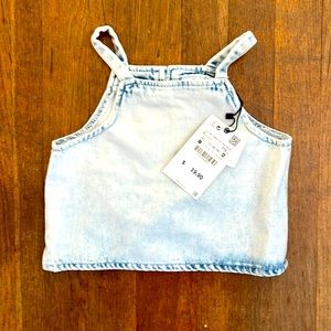 NWT! Zara kids denim crop top